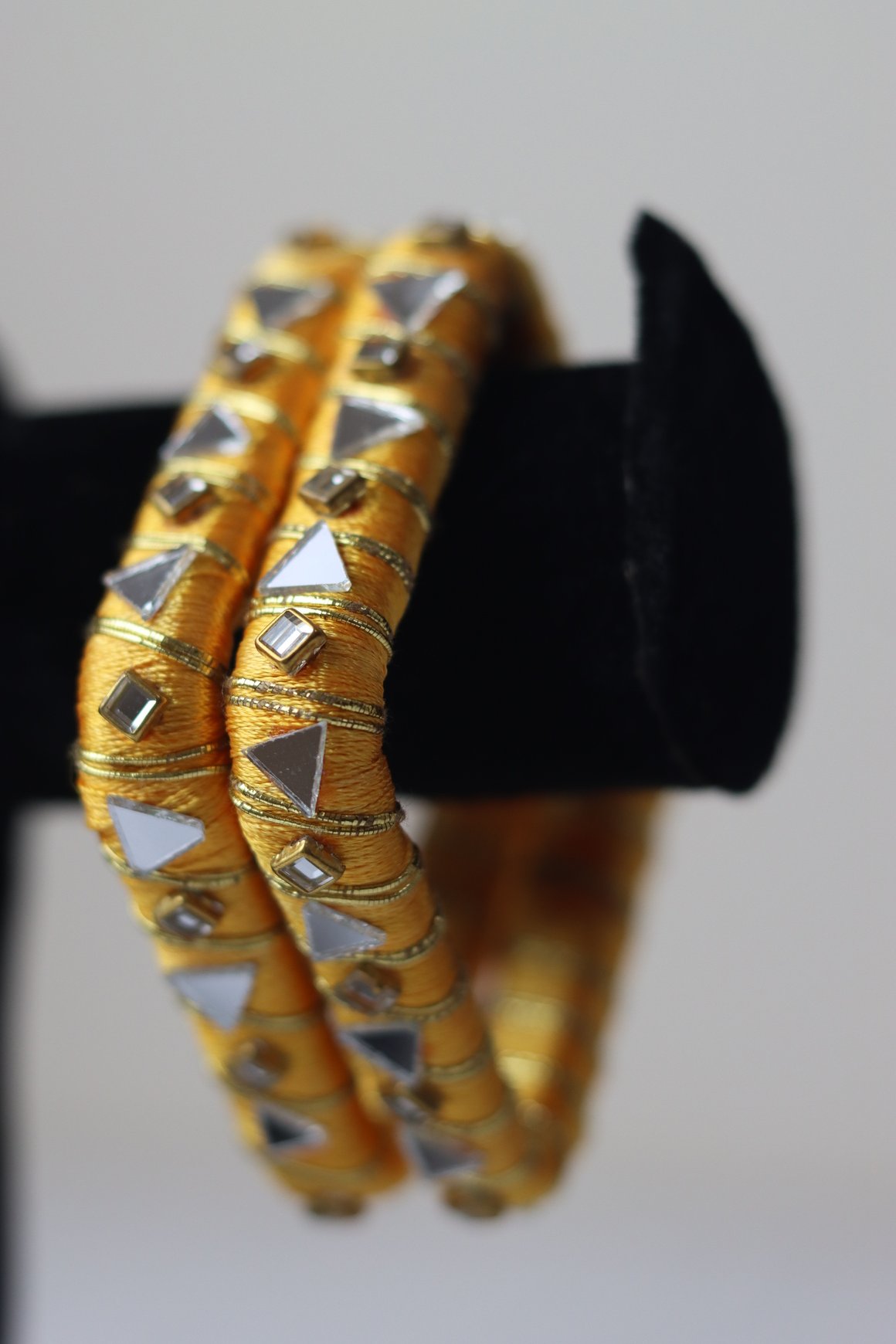 Square Bangles with Mirror Work